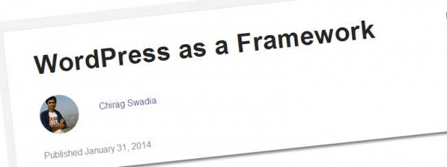 WordPress как фреймворк
