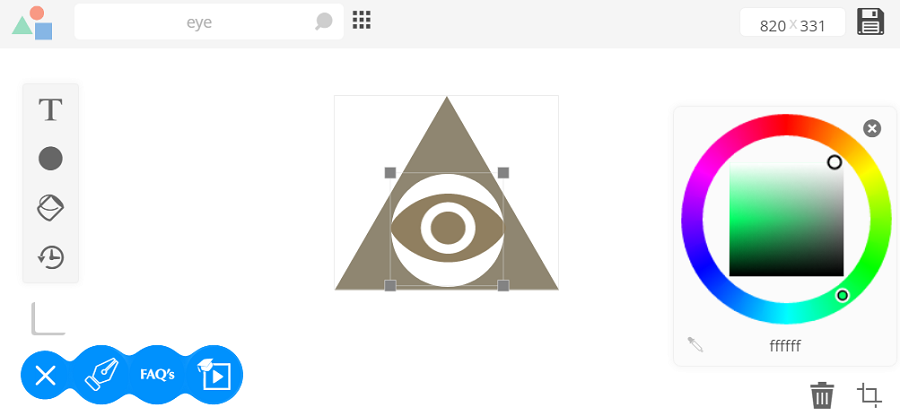 Делаю в Logomakr логотип для сайта масонов-рептилоидов