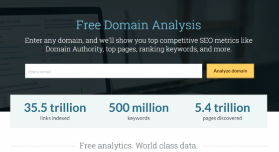 Moz запустил новый бесплатный инструмент Domain Analysis