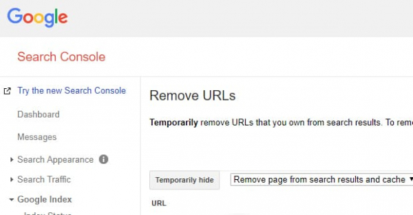 Google обновил инструмент удаления URL в Search Console