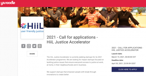 HiiL Justice Accelerator ищет команды из Украины. Победителям — гранты до 30 000 евро