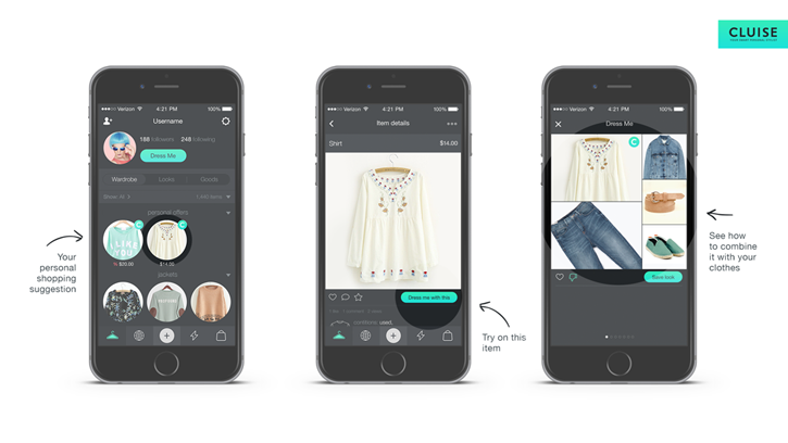Украинский стартап Cluise создал приложение, которое само подбирает пользователю одежду в магазине