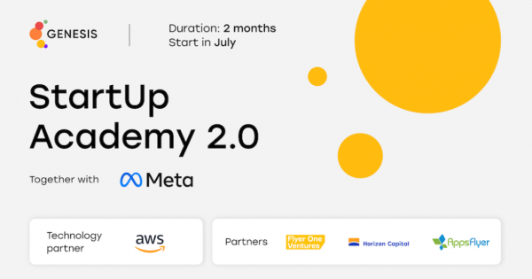 Genesis спільно з Meta запускає StartUp Academy 2.0. Заявки – до 1 липня