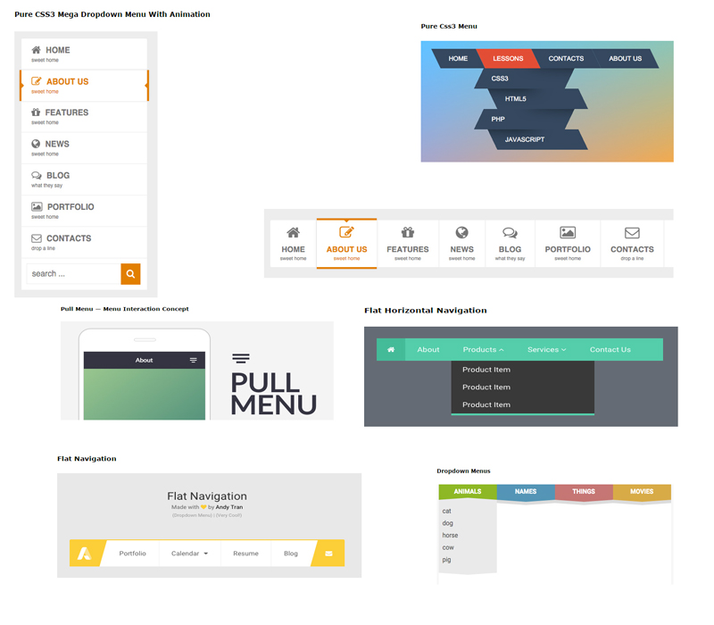 Красивые многоуровневые меню с codepen IT портал Спільнота