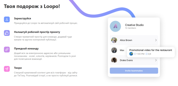 Стартап дня: Loopo — єдиний простір для планування, обліку та спілкування команд