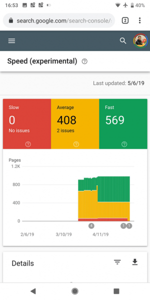 Google показал новый отчёт в Search Console – Speed Report