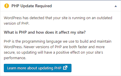 WordPress хочет помочь сайтам перейти на новую версию PHP